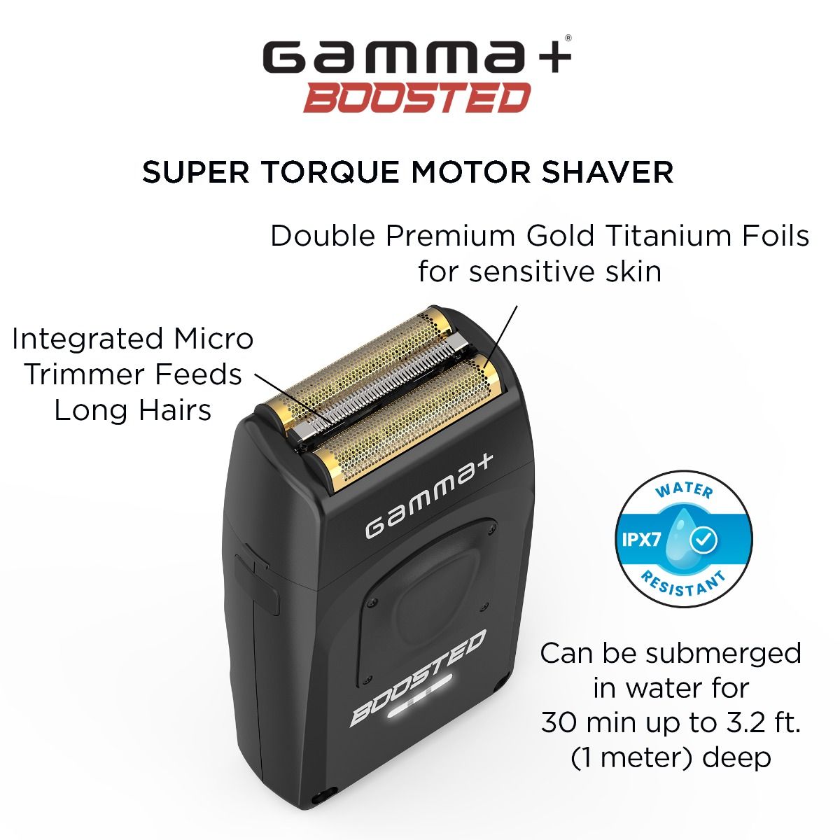 Gamma+ Boosted Shaver – Double Foil - Beauty Exchange Beauty Supply