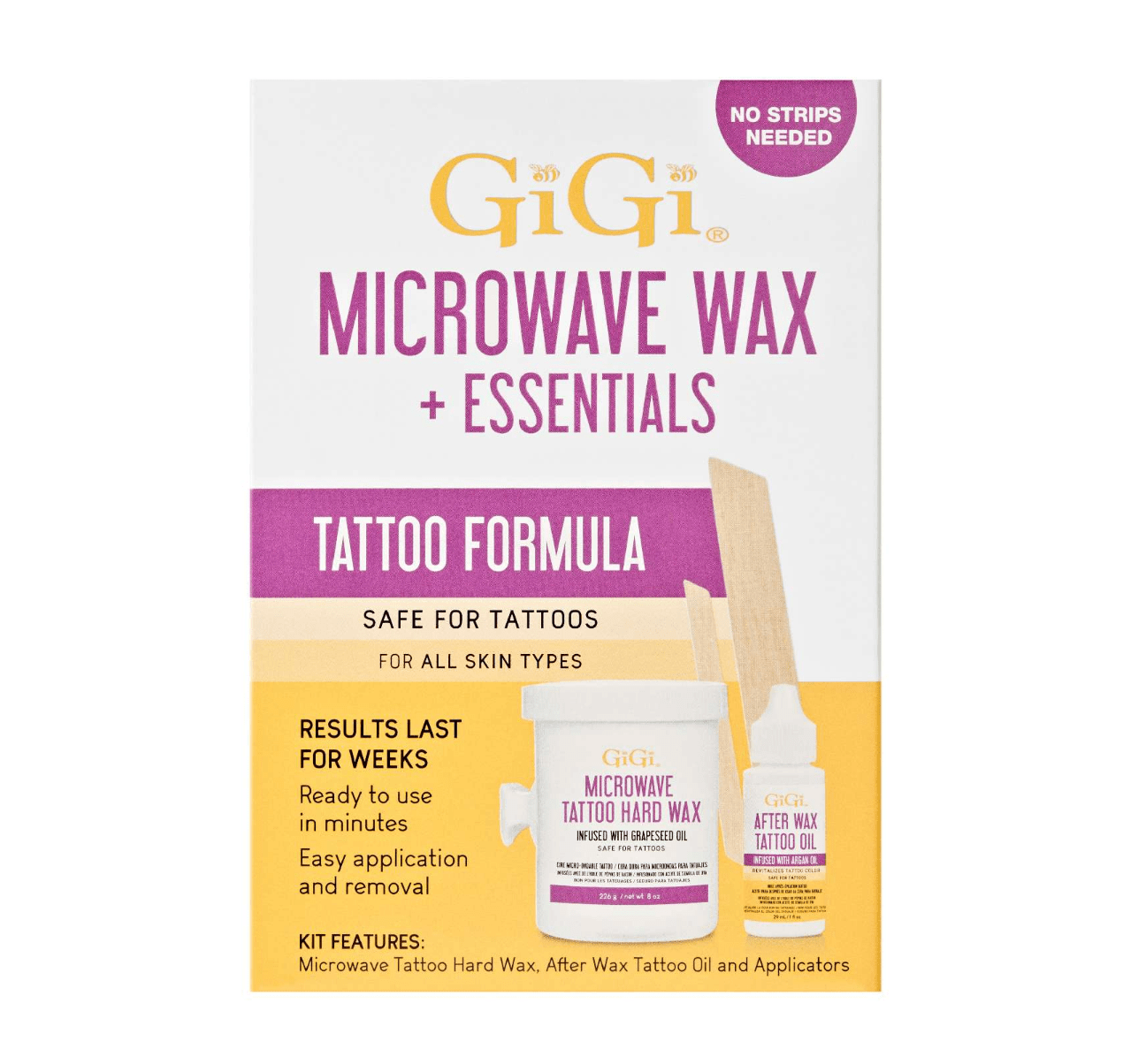 GIGI Tattoo Microwave Hard Wax Kit with Essentials - Beauty Exchange Beauty Supply