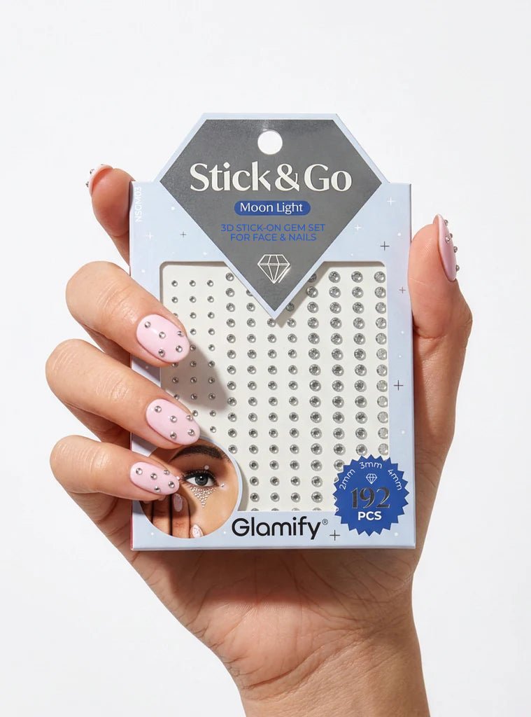 Glamify Stick & Go! 3D Stick-On Gem Set for Face & Nails - Beauty Exchange Beauty Supply