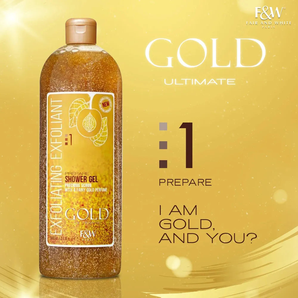 Gold Exfoliating Shower Gel – Precious Scrub Step #1 – 940ml - Beauty Exchange Beauty Supply
