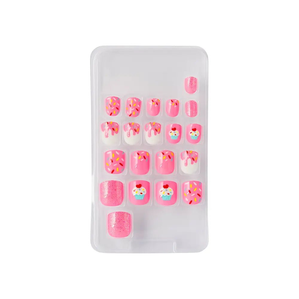 Gold Finger Little Diva Girl Nails – Glittery Press - On Art for Kids - Beauty Exchange Beauty Supply