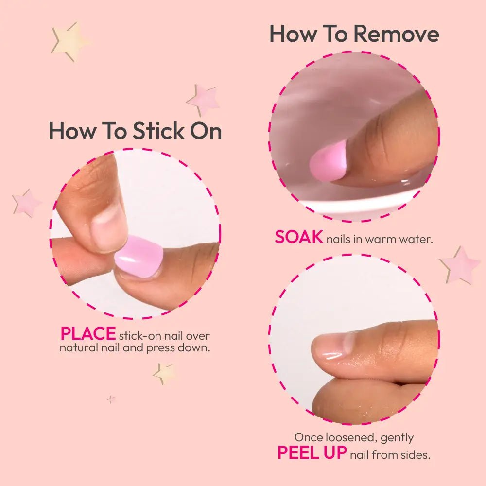 Gold Finger Little Diva Nails for Girls - On Nail Art for Kids - Beauty Exchange Beauty Supply