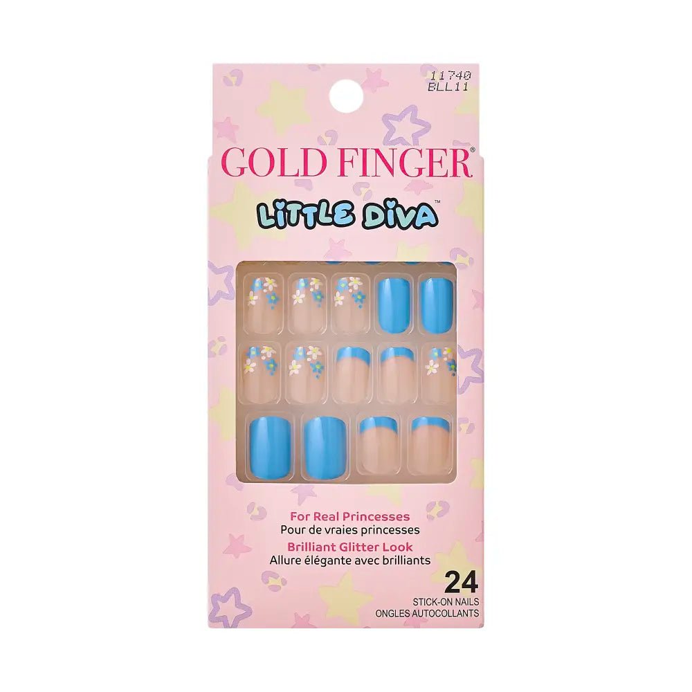 Gold Finger Little Diva Nails for Girls - On Nail Art for Kids - Beauty Exchange Beauty Supply