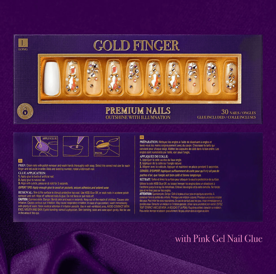 Gold Finger Premium Nails Outshine with Illumination - Beauty Exchange Beauty Supply
