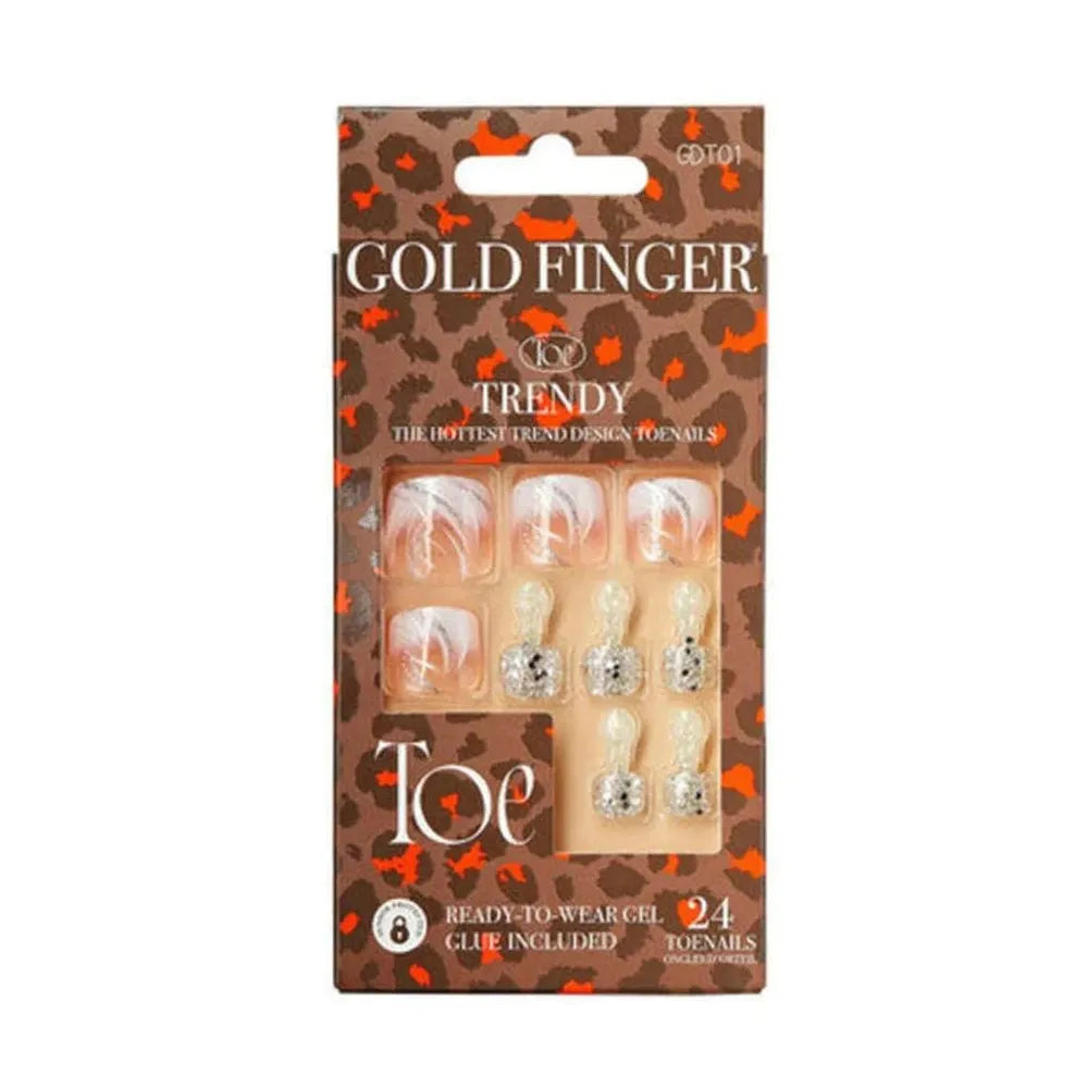 Gold Finger Trendy Press - On Toenails – GDT Series - Beauty Exchange Beauty Supply