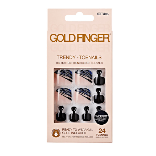 Gold Finger Trendy Wider Fit Toenails – Size 01–09 - Beauty Exchange Beauty Supply