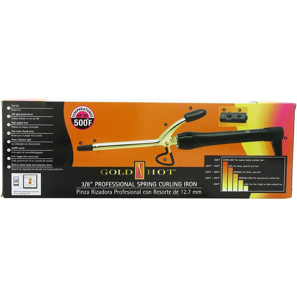 Gold 'N Hot Gold Curling Irons – 3/4" & 3/8" for Versatile, Long - Lasting Curls - Beauty Exchange Beauty Supply