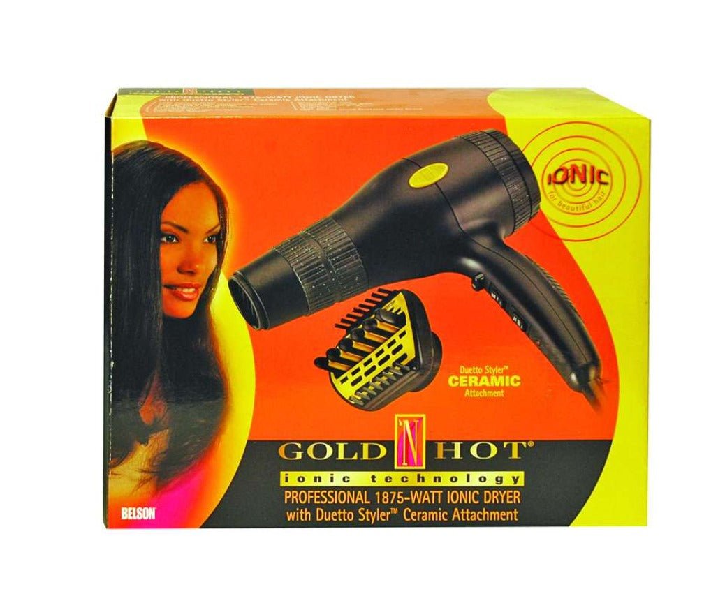 Gold N Hot Professional Ion Ceramic 1875 Watt Dryer - Beauty Exchange Beauty Supply