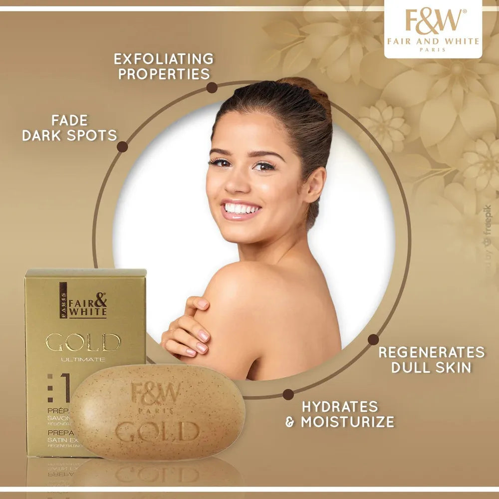 Gold Satin Exfoliating Soap Step #1 – 200g - Beauty Exchange Beauty Supply