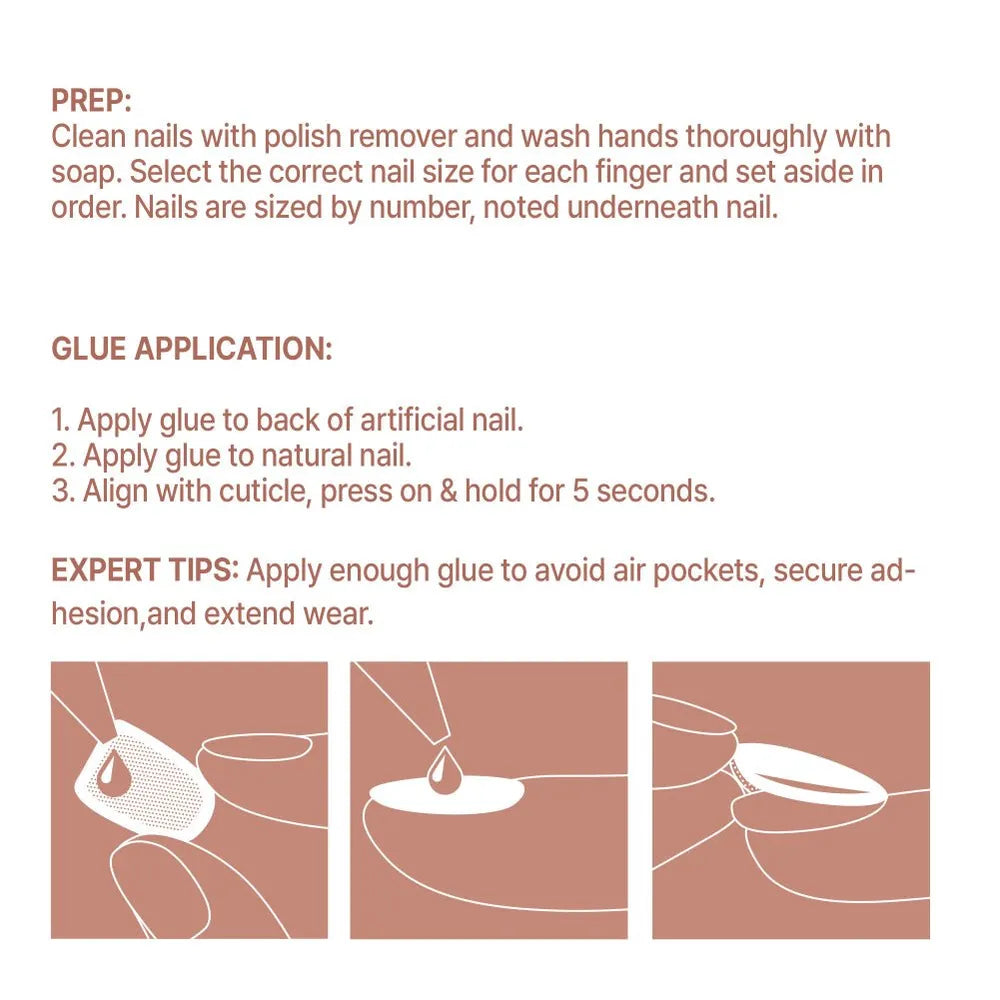 GoldFinger Solid Color Press - On Nails Kit - Beauty Exchange Beauty Supply