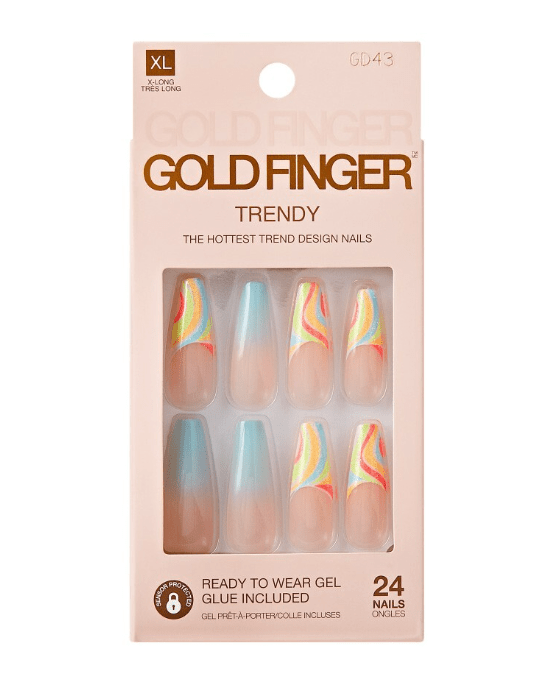 GoldFinger Trendy Press - On Nails – 24pcs Set - Beauty Exchange Beauty Supply