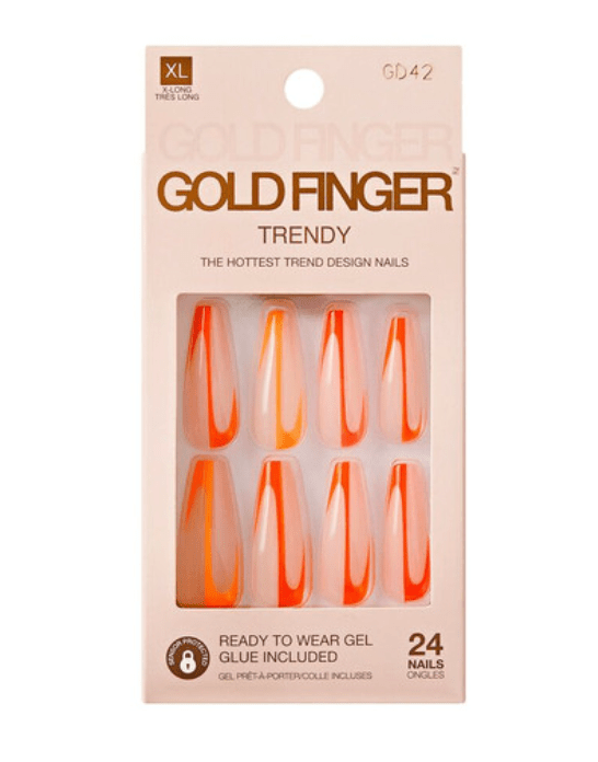 GoldFinger Trendy Press - On Nails – 24pcs Set - Beauty Exchange Beauty Supply