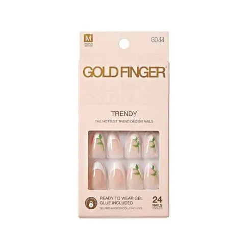GoldFinger Trendy Press - On Nails – 24pcs Set - Beauty Exchange Beauty Supply