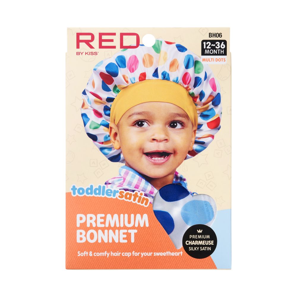 Red by Kiss Baby Satin Premium Bonnet – Gentle Hair Protection for Babies