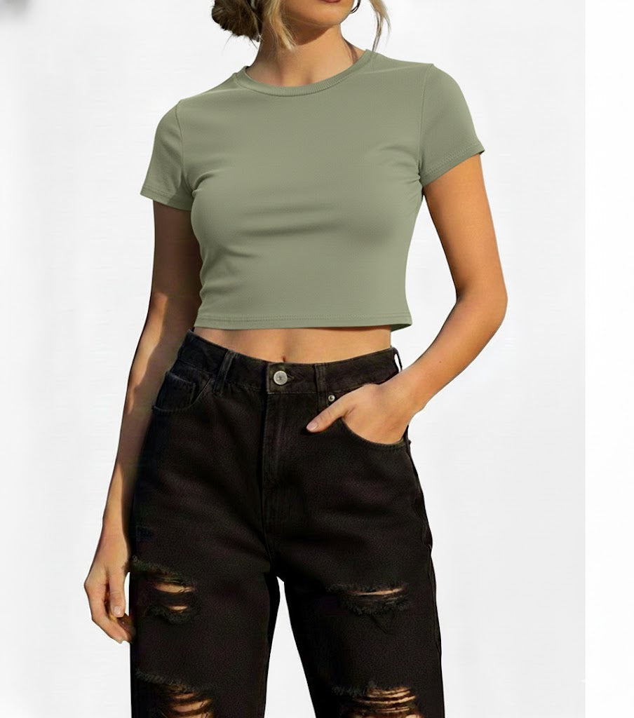 Dodo Short Sleeve Crop T-shirt