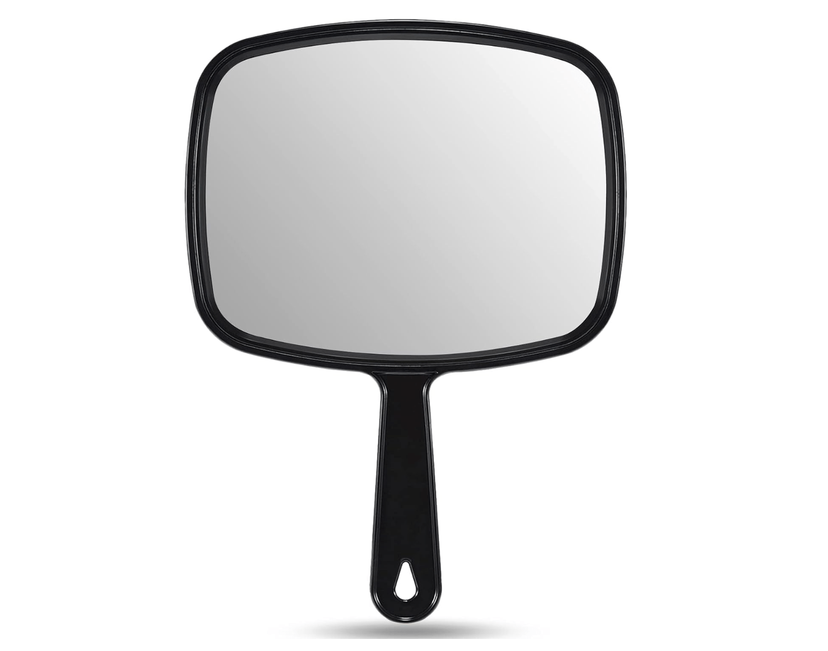 Hair Stylist Handheld Mirror with Handle - Black - Beauty Exchange Beauty Supply