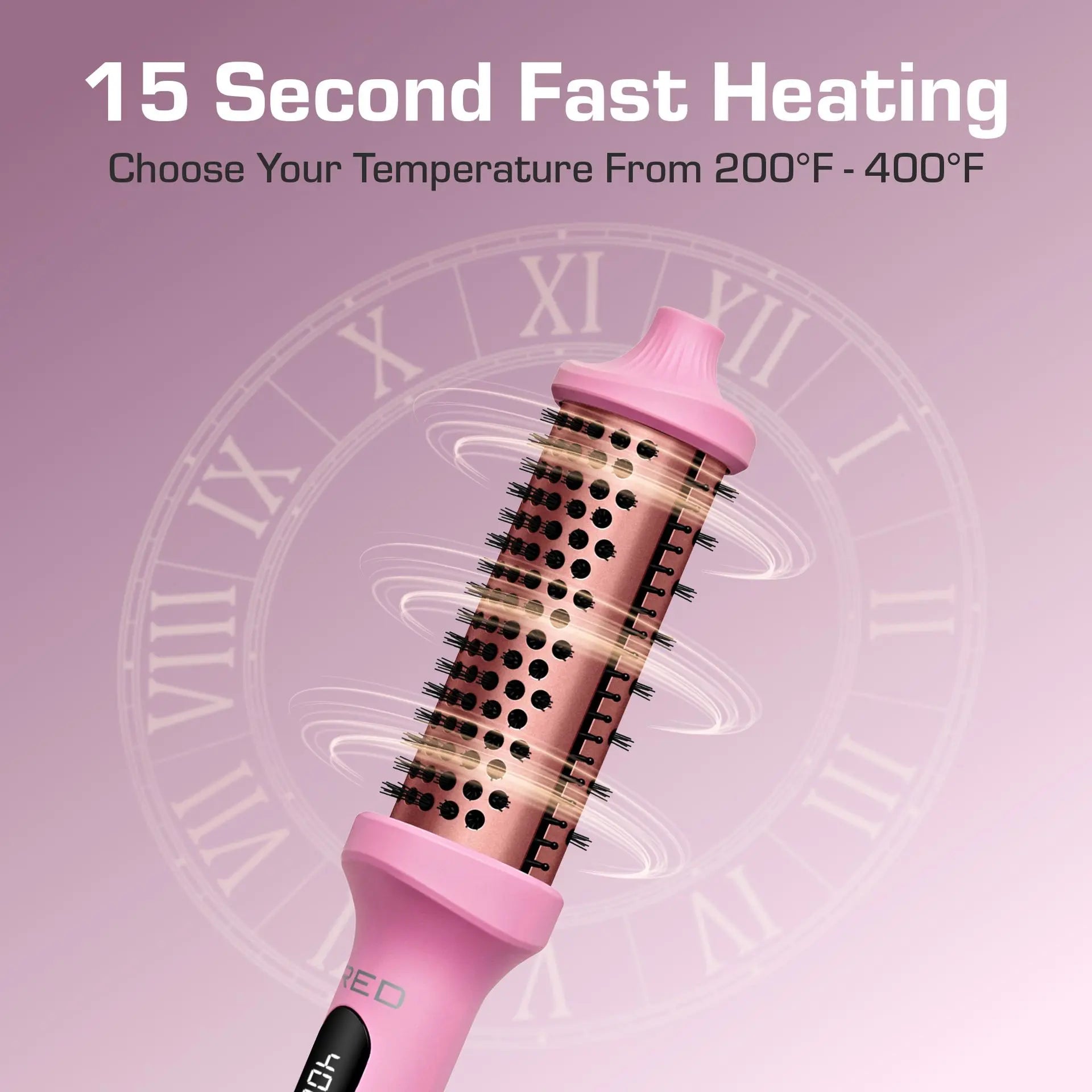 Heated Roll Brush 2 in 1 Curling Iron & Volumizing Hair Brush - Beauty Exchange Beauty Supply