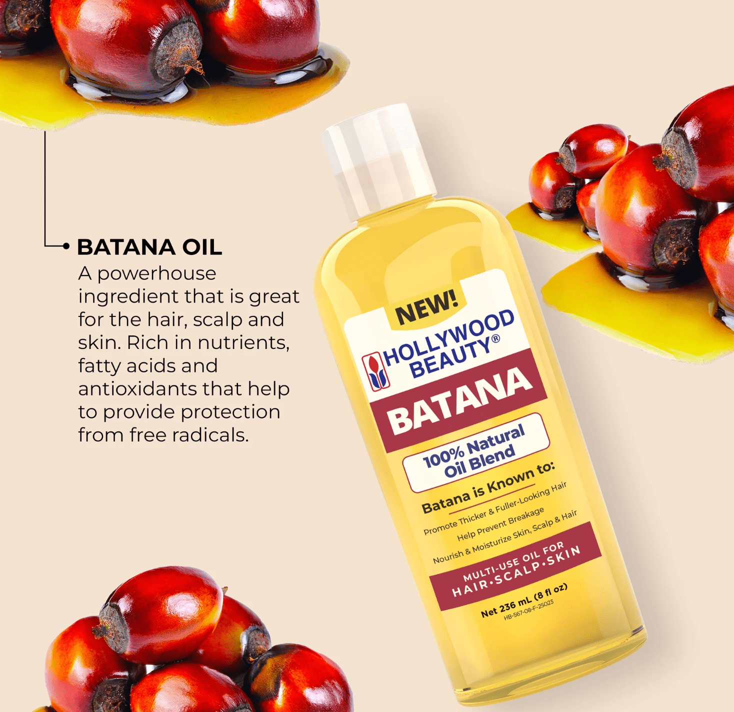Hollywood Beauty Batana Oil Blend - 8 oz - Beauty Exchange Beauty Supply