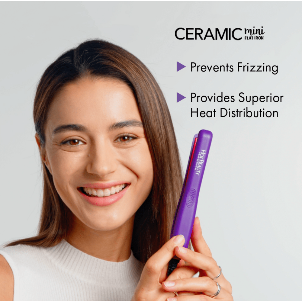 Hot Beauty Ceramic Mini Flat Iron – 1/2" - Beauty Exchange Beauty Supply