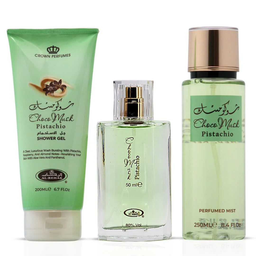 Al Rehab Choco Musk 3-Piece Perfume Gift Set