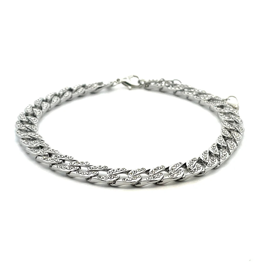 The One Jewelry Iced Anklet & Bracelet