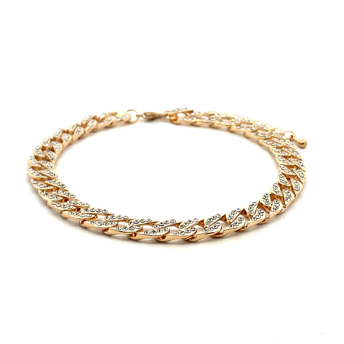 The One Jewelry Iced Anklet & Bracelet