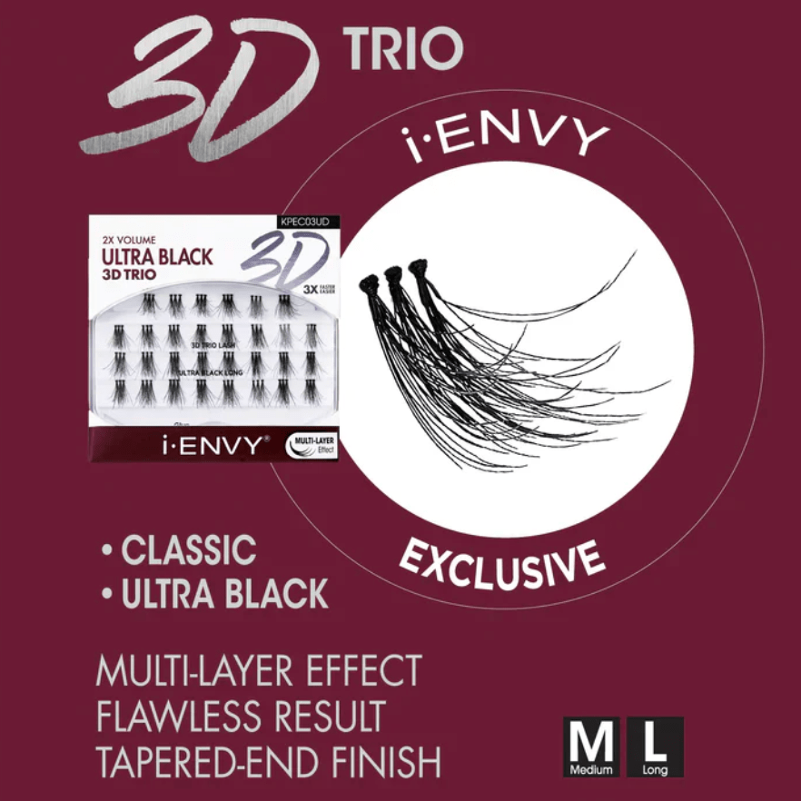iENVY 3D Trio Lash Ultra Black - Beauty Exchange Beauty Supply