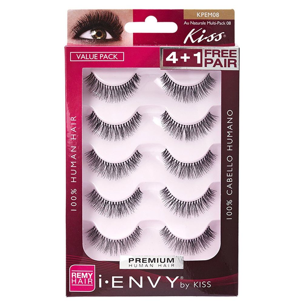 IENVY by KISS Juicy Volume Premium Human Hair Lashes Multi Pack – Everyday Wear | Styles 08 & 12 | Natural Volume, Soft & Reusable - Beauty Exchange Beauty Supply