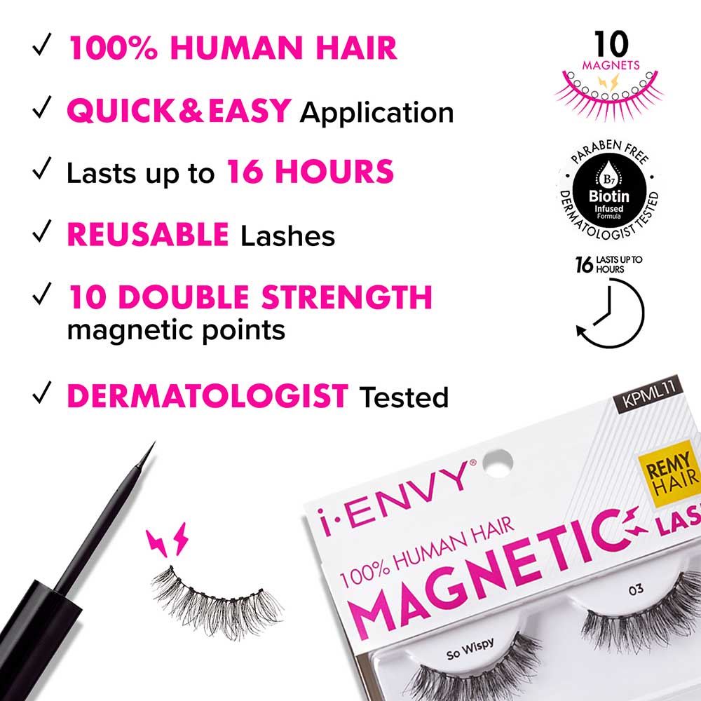 iEnvy by Kiss Magnetic Lashes – 100% Human Hair - Beauty Exchange Beauty Supply