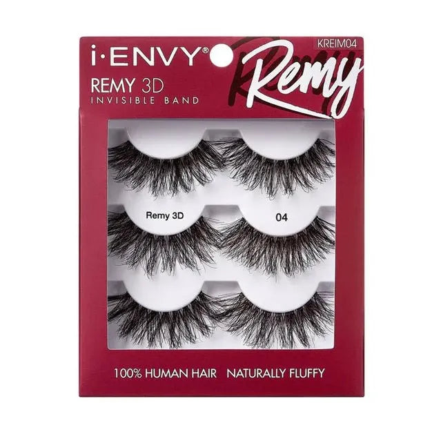 IENVY by KISS Remy 3D Lashes Multi Pack – 100% Human Remy Hair | 3 Pairs | Soft, Wispy Volume | Styles 03 & 04 - Beauty Exchange Beauty Supply