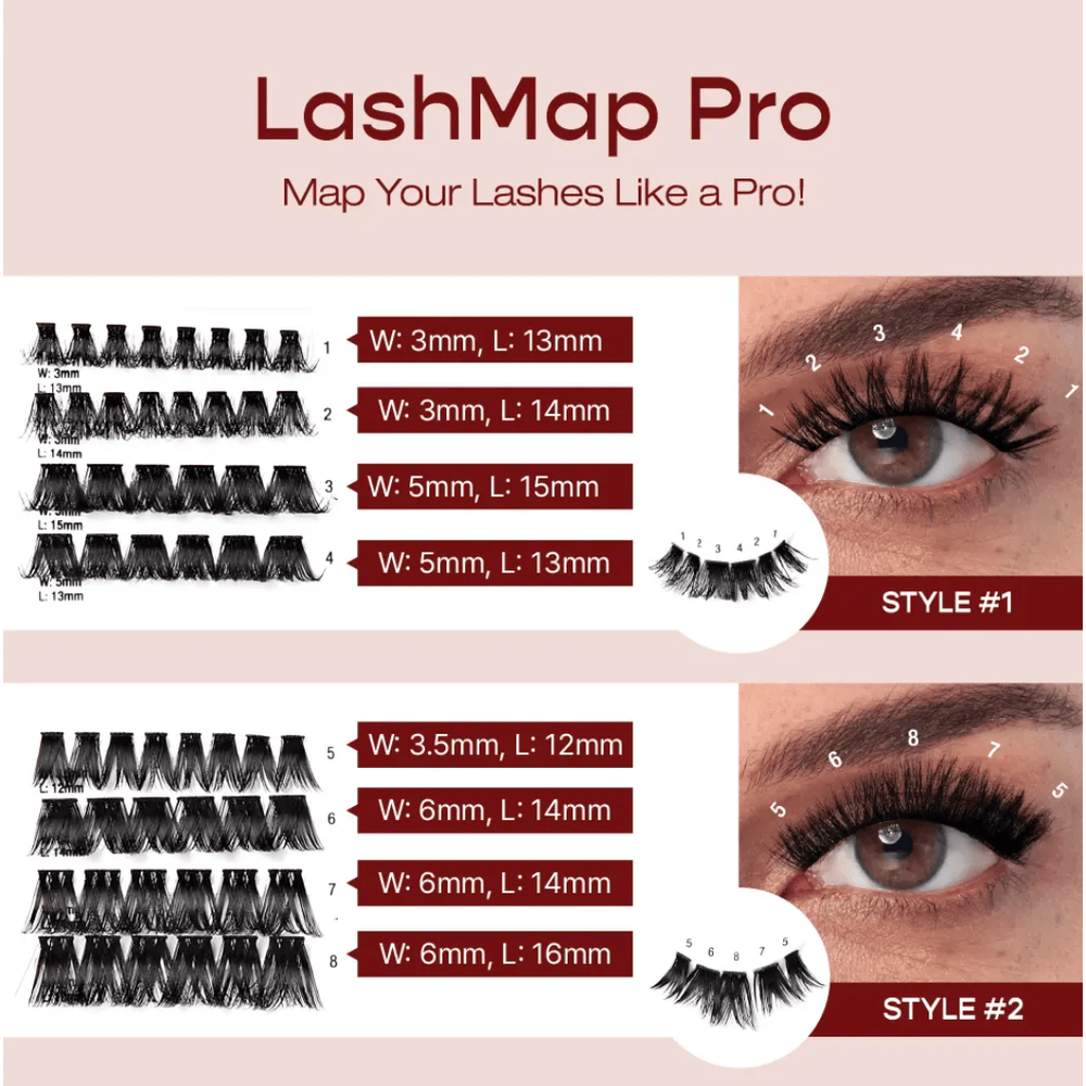 iENVY LashMap Pro Cluster Lash Kit – With Tweezer - Beauty Exchange Beauty Supply
