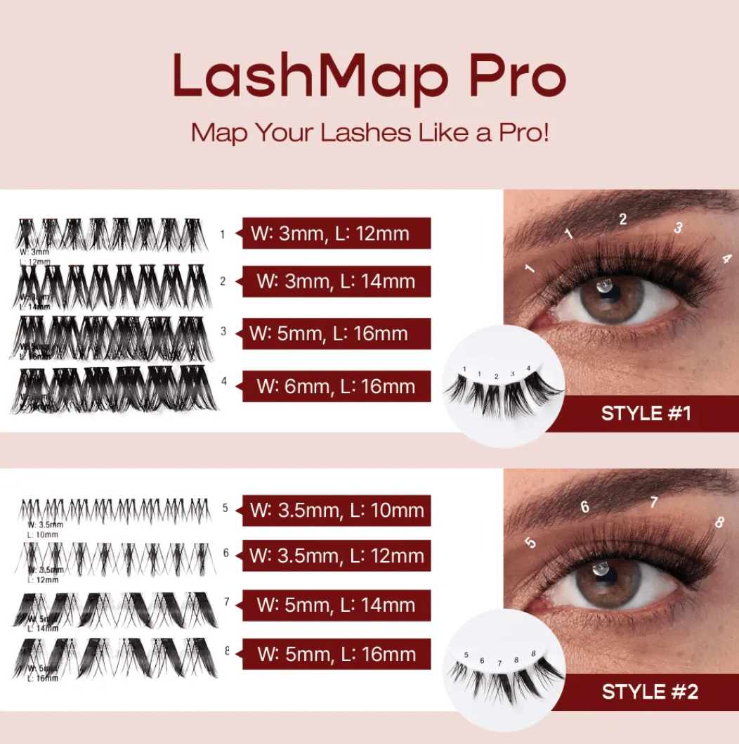 iENVY LashMap Pro Cluster Lash Kit – With Tweezer - Beauty Exchange Beauty Supply