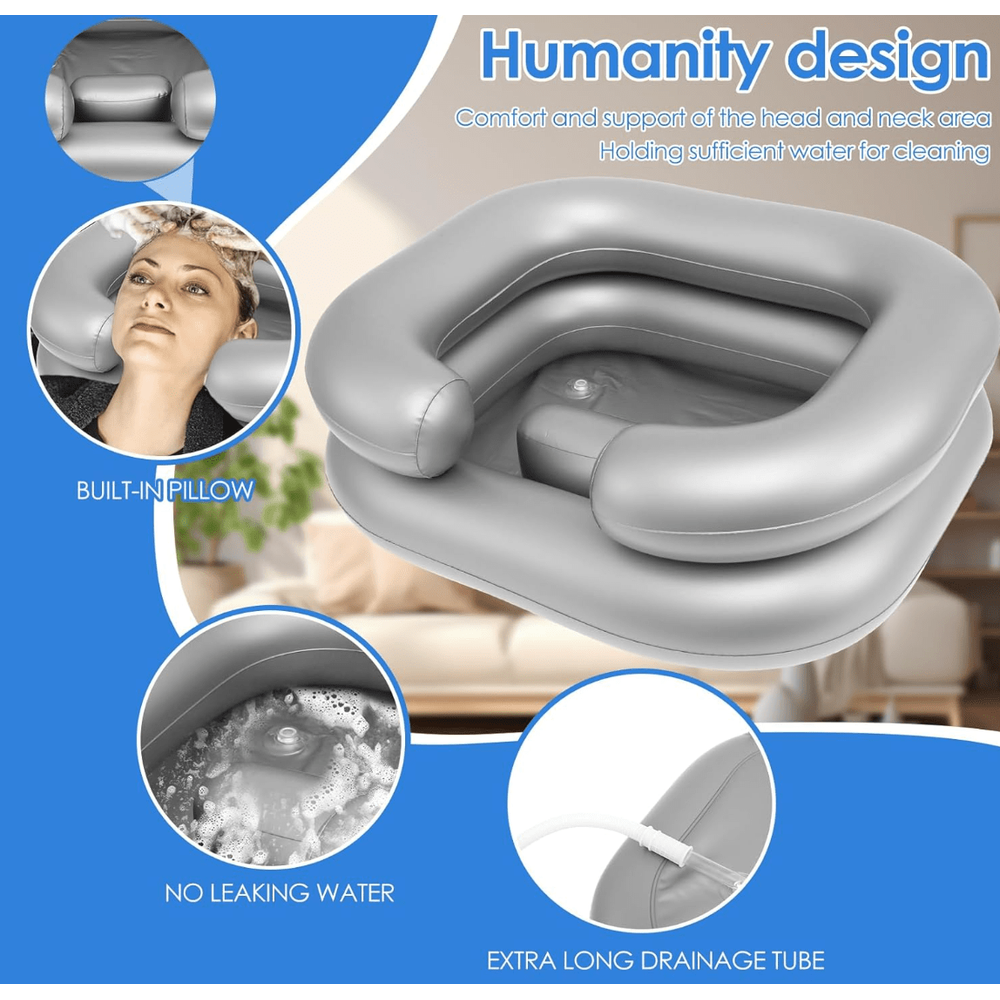 J2 Inflatable Hair Washing Basin – Grey - Beauty Exchange Beauty Supply