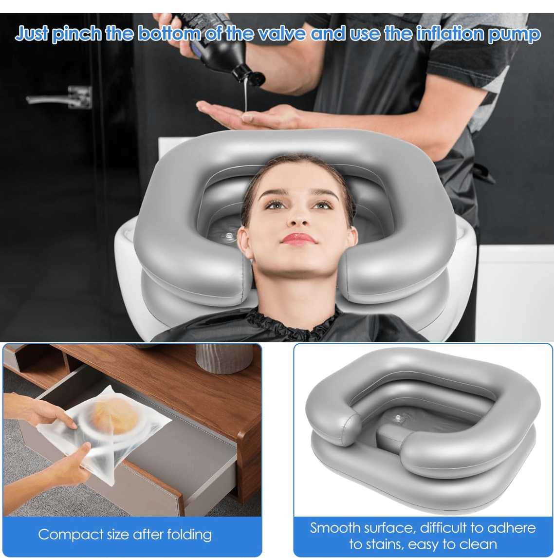 J2 Inflatable Hair Washing Basin – Grey - Beauty Exchange Beauty Supply