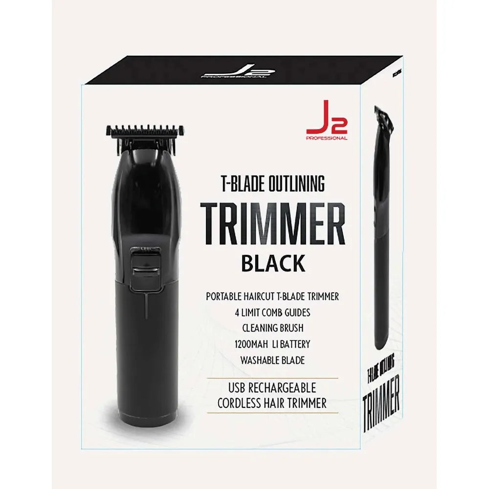 J2 Trimmer T - Blade Outlining – Black & Red - Beauty Exchange Beauty Supply