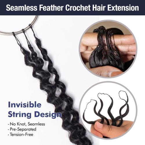 Janet Collection Encore La Vie Feather Crochet Human Hair Blend Deep – 18″ - Beauty Exchange Beauty Supply