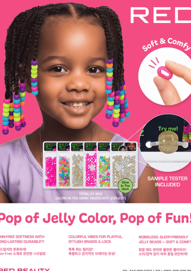 Jellypopz Hair Beads – White & Clear (Large & X-Large) - Beauty Exchange Beauty Supply