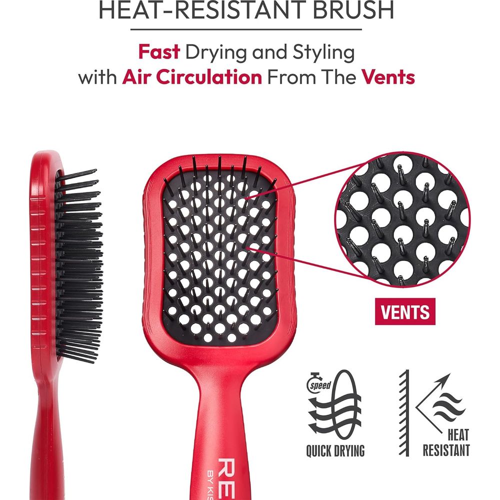 Red by Kiss Dry Vent Brush – Volume & Detangling, Vent Brush