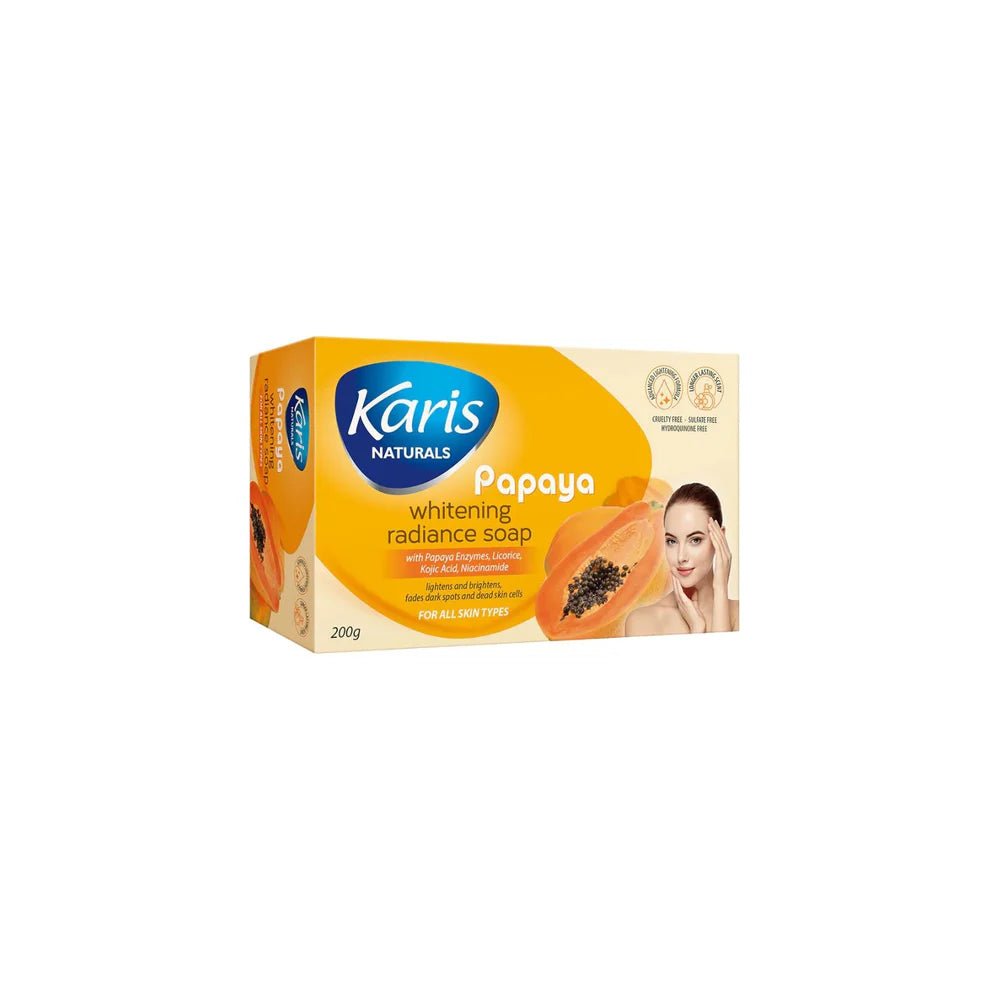Karis Natural Brightening Beauty Soaps – 200g Bars with Lemon, Carrot, Papaya, Milk & Vitamins – For All Skin Types - Beauty Exchange Beauty Supply