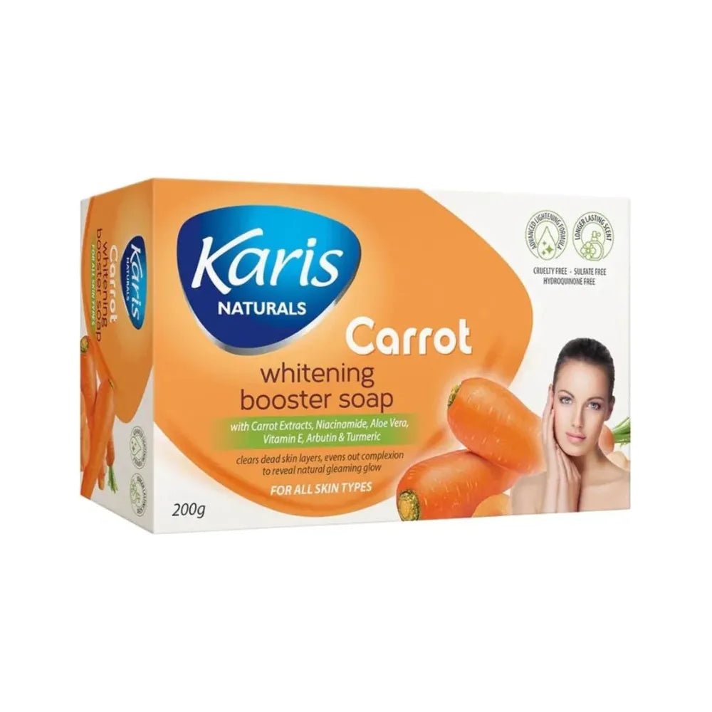 Karis Natural Brightening Beauty Soaps – 200g Bars with Lemon, Carrot, Papaya, Milk & Vitamins – For All Skin Types - Beauty Exchange Beauty Supply