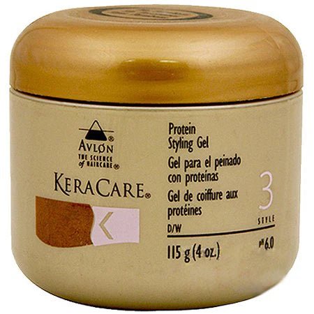 KeraCare Protein Styling Gel – Strong Hold & Protein - Infused Styling for Defined, Frizz - Free Hair (4oz / 16oz) - Beauty Exchange Beauty Supply