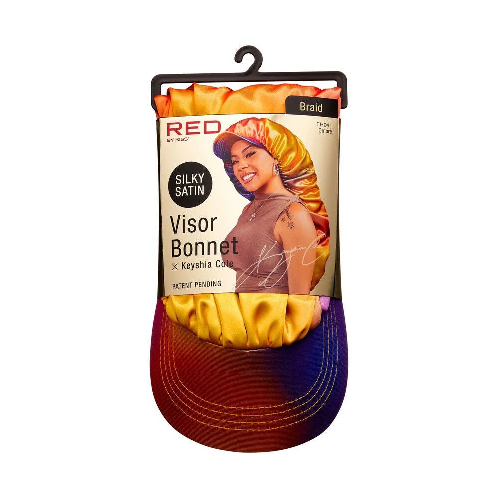 Keyshia Cole x Red by Kiss Silky Satin Visor Bonnet – Style Meets Hair Protection (One Size Fits Most)) - Beauty Exchange Beauty Supply