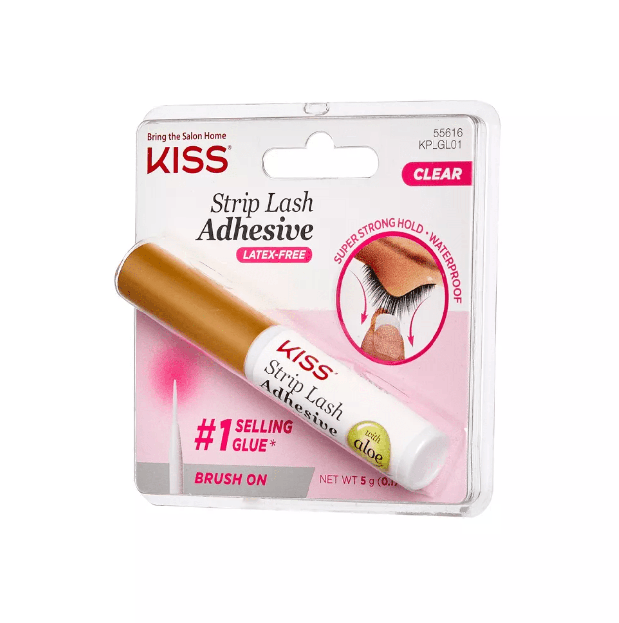 KISS Brush - On False Eyelash Adhesive Clear – 0.17oz - Beauty Exchange Beauty Supply