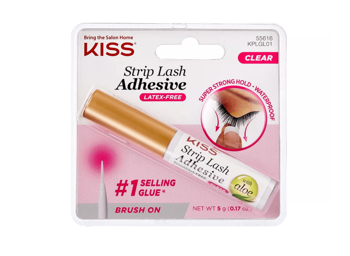 KISS Brush - On False Eyelash Adhesive Clear – 0.17oz - Beauty Exchange Beauty Supply