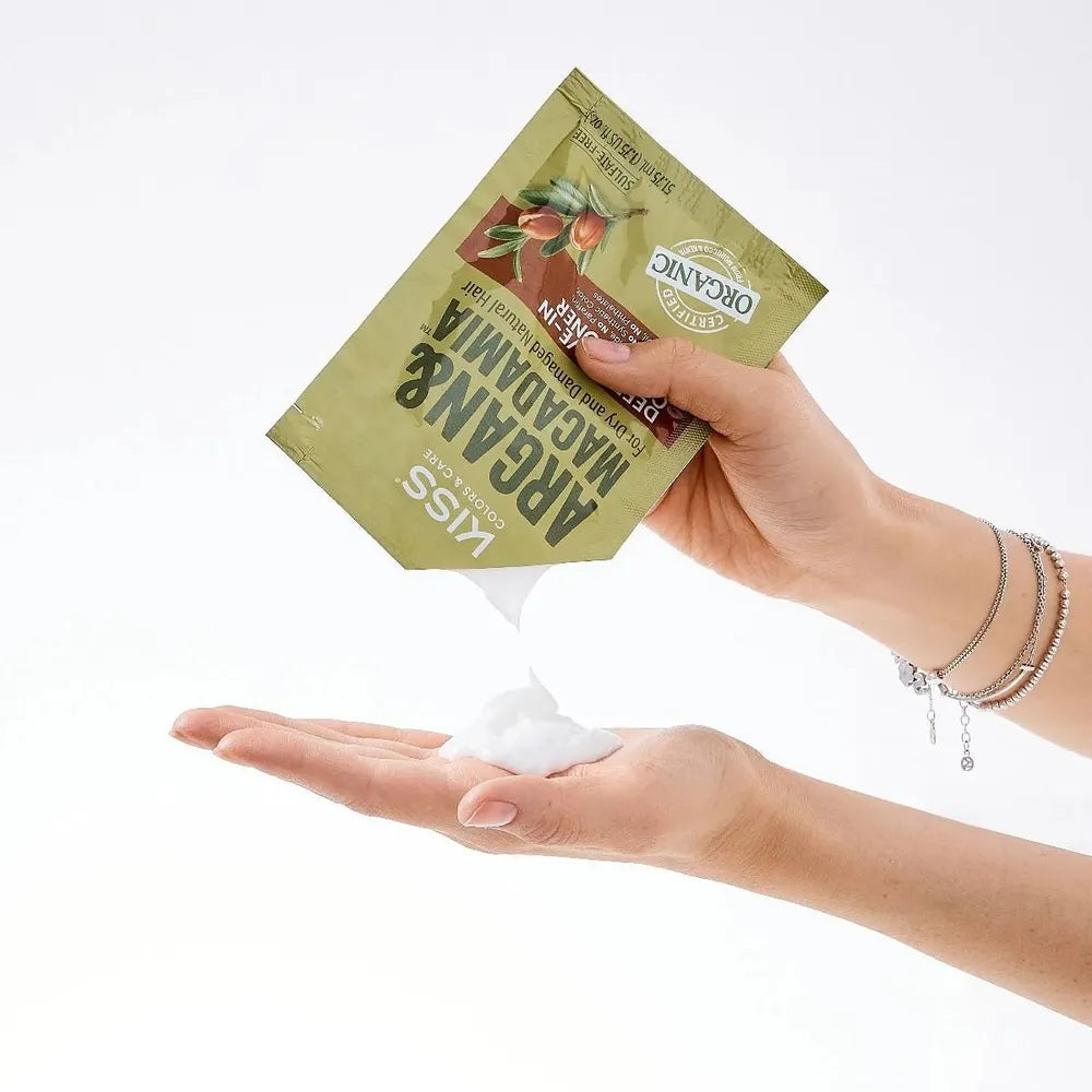 Kiss Colors & Care – Argan Macadamia Travel Sachets (50ml) - Beauty Exchange Beauty Supply