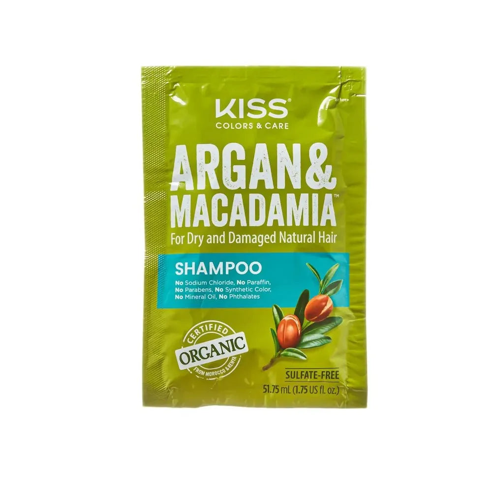 Kiss Colors & Care – Argan Macadamia Travel Sachets (50ml) - Beauty Exchange Beauty Supply