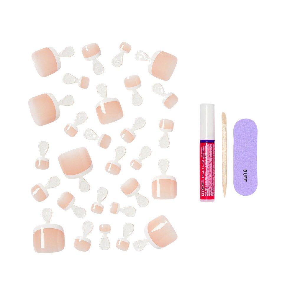 Kiss Core French Classic & Timeless – Toe Nails - Beauty Exchange Beauty Supply