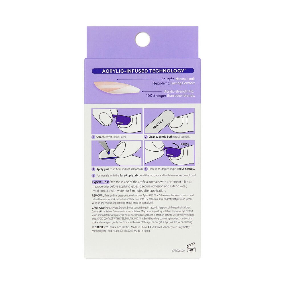 Kiss Core French Classic & Timeless – Toe Nails - Beauty Exchange Beauty Supply