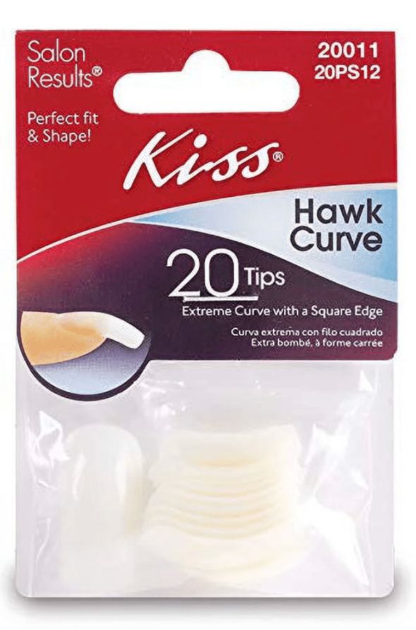 KISS Curve Overlap Nail Tips Natural Finish – 20 Tips - Beauty Exchange Beauty Supply