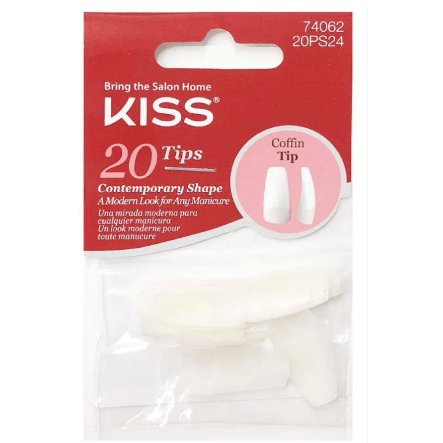 KISS Curve Overlap Nail Tips Natural Finish – 20 Tips - Beauty Exchange Beauty Supply